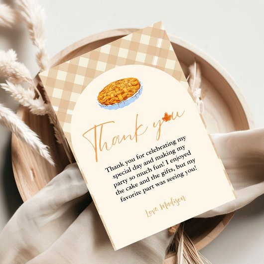 Cutie Pie Thanksgiving Carte de remerciements d'an