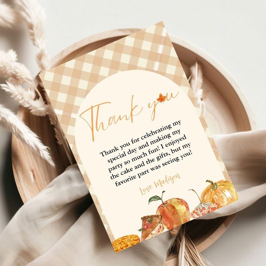 Cutie Pie Thanksgiving Carte de remerciements d'an