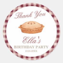 Cutie Pie Verjaardag Ronde Sticker