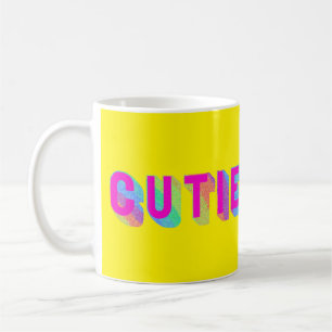 Cutie Rainbow Typography mug