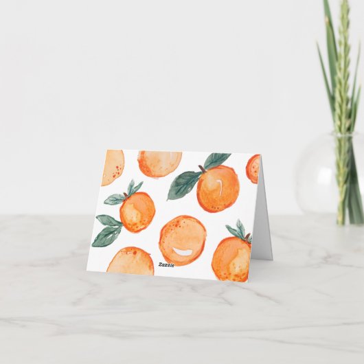 Cutie Sinaasappel bedankje Bedankkaart (Achterkant)