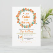 Cutie sur le chemin Citrus Baby shower Invitation (Debout devant)