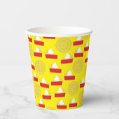 Cutie taart Cherry 1e verjaardagsfeestje Kinder Papieren Bekers (Voorkant)