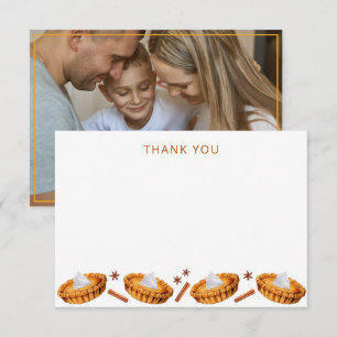 Cutie taart foto Thanksgiving Baby shower Bedankkaart