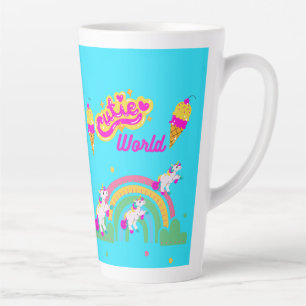 Cutie World eenhoorn en regenboog Latte Mok
