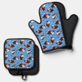 Cutieface Havanese Oven Mitt & Pot Holder Set (Voorkant / Achterkant)