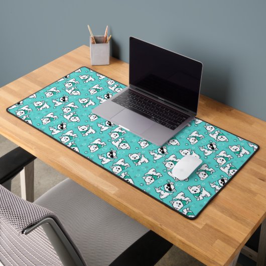 Cutieface Westies KiniArt Desk Mat (Bureau 2)