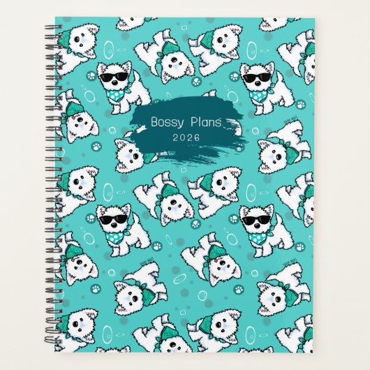 Cutieface Westies KiniArt Planner (Voorkant)