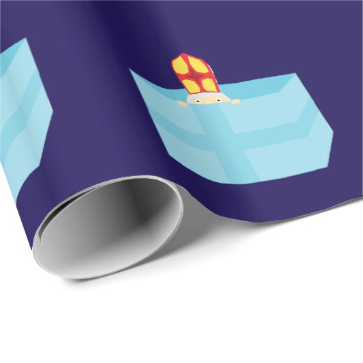 Cutieful Kids Art Cute Funny St. Nick Sinterklaas Cadeaupapier (Rol Hoek)