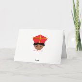 Cutieful Kids Art St. Nicholas Miter Zwarte Piet Feestdagen Kaart (Achterkant)