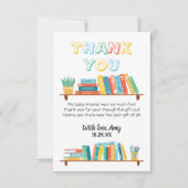 Cuties Book Nerd Threadground Baby shower Bedankkaart (Voorkant)