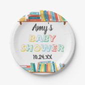 Cuties Book Nerd Threadground Baby shower Papieren Bordje (Voorkant)