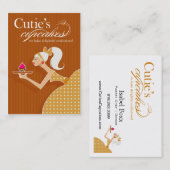 Cutie's cupcakes - desserts van snoepjes visitekaartje (Voorkant / Achterkant)