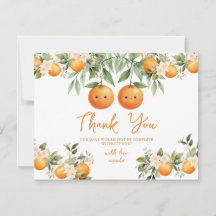 Cuties Orange Twee Kleine Tweelingen Baby Shower B