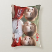 Cuties, rood en wit mollig Kinder Accent Kussen (Voorkant(Verticaal))