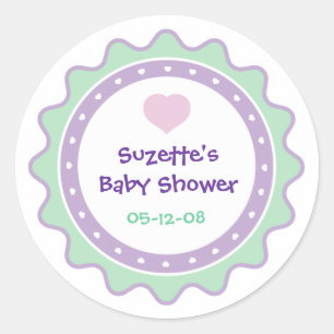 Cutietoots Baby Shower Party Favor Sticker