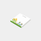 Cutkat en fiets met mand bloemen post-it® notes (Schuin)