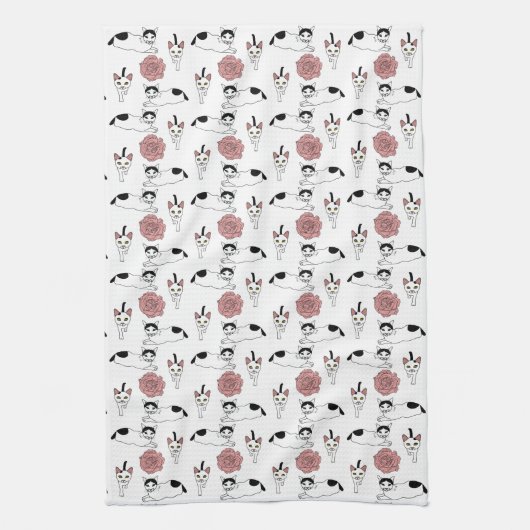 Cutkat-patroon Theedoek (Verticaal)