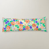 Cutkleurig floreel patroon lichaamskussen (Achterkant)