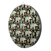 Cutkleurig indianenolifantenpatroon dartbord (Voorkant Rechts)