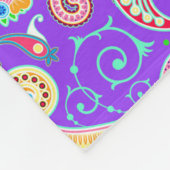 Cutkleurig paisleypatroon fleece deken (Hoek)
