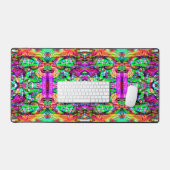 Cutkleurig symetrisch abstract neontribaal iPad f Bureaumat (Keyboard & Muis)