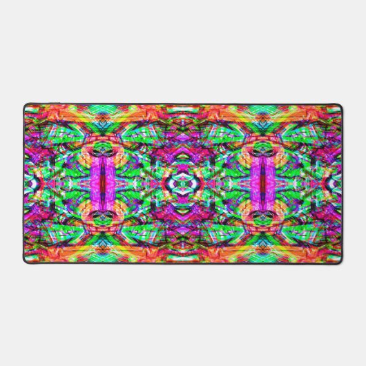 Cutkleurig symetrisch abstract neontribaal iPad f Bureaumat (Voorkant)