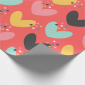 Cutkleurig Valentijns harspatroon Cadeaupapier (Hoek)