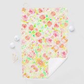 Cutkleurig waterverf floreel patroon golfhanddoek (Insitu)