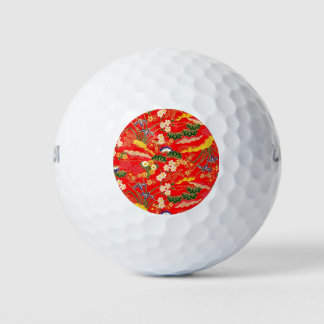 Cutkleurige japanse florale patronen Hoesje-Mate i Golfballen