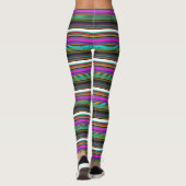 Cutkleurige neonstrepen leggings (Achterkant)