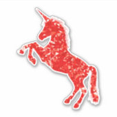 Cutkleurige rode eenhoorn sticker (Voorkant)