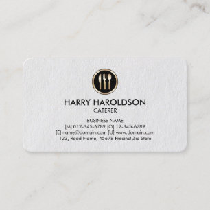 Cutlery Icon Caterer Premium Carte de visite