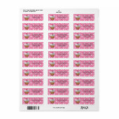 Cutout Cupcake met roze Cherry bovenaan Etiket (Full Sheet)