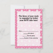 Cutout Cupcake met roze Cherry bovenaan RSVP Kaartje (Achterkant)