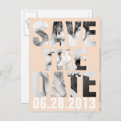 CUTOUT SAVE THE DATE Post Kaart (Voorkant / Achterkant)