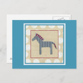 Cutout Zebra op Cream Background Briefkaart (Voorkant / Achterkant)