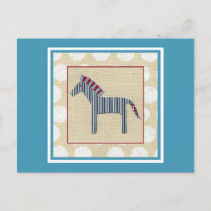 Cutout Zebra op Cream Background Briefkaart