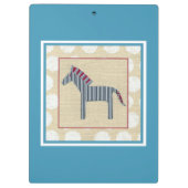 Cutout Zebra op Cream Background Klembord (Achterkant)