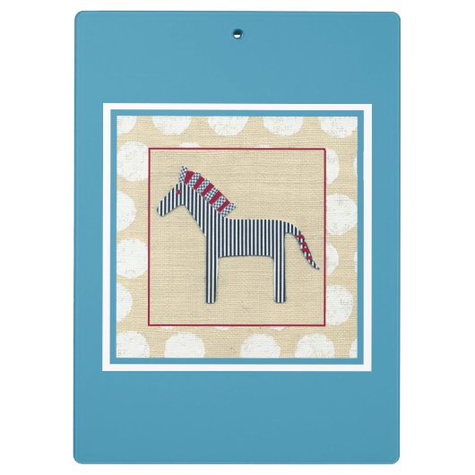 Cutout Zebra op Cream Background Klembord (Achterkant)