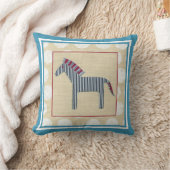 Cutout Zebra op Cream Background Kussen (Deken)