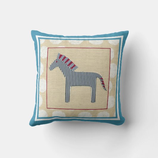 Cutout Zebra op Cream Background Kussen (Achterkant)