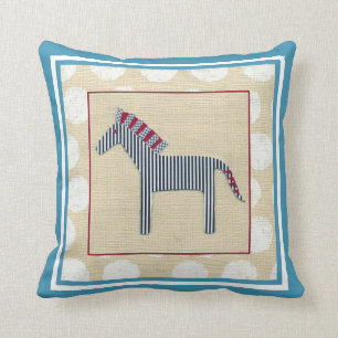 Cutout Zebra op Cream Background Kussen