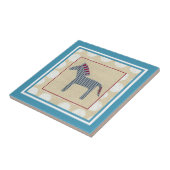 Cutout Zebra op Cream Background Tegeltje (Zijkant)