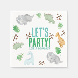 Cutr dinosaurus verjaardagsfeestje kind Papier Ser Servet