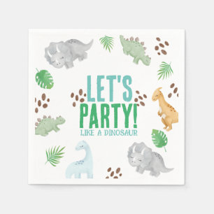 Cutr dinosaurus verjaardagsfeestje kind Papier Ser Servet