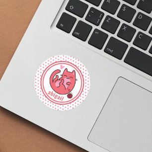 Cutrofielen Gepersonaliseerde Kinderen Ronde Sticker