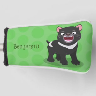 Cutrovende Tasmaanse duivelse cartoon illustratie Golfheadcover