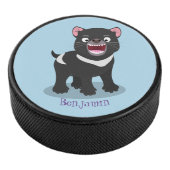 Cutrovende Tasmaanse duivelse cartoon illustratie Hockey Puck (3/4)