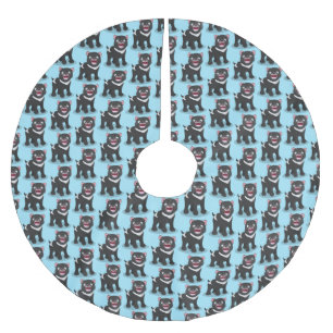 Cutrovende Tasmaanse duivelse cartoon illustratie Kerstboom Rok